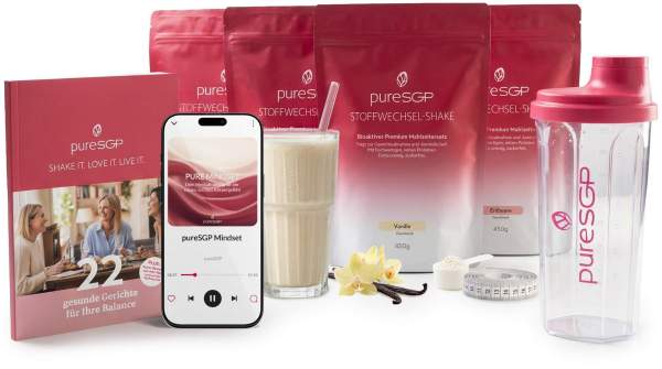 PureSGP Stoffwechsel-Shake Pulver Starter Set 4 Beutel