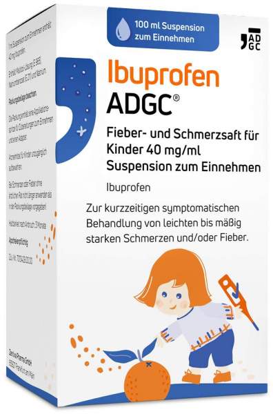 Ibuprofen ADGC Fieber und Schmerzsaft Kinder 40mg-ml 100 ml