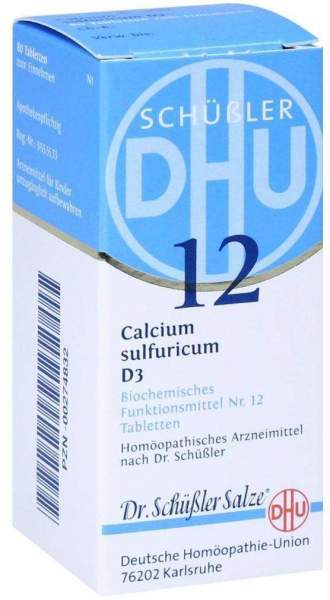 Schüßler Dhu 12 Calcium Sulfuricum D 3 80 Tabletten