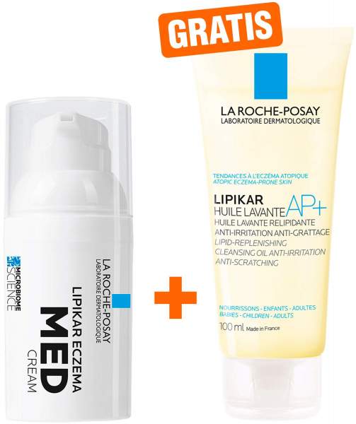 La Roche Posay Lipikar Eczema MED Creme 30 ml + gratis La Roche Posay Lipikar Dusch- und Badeöl AP+ 100 ml