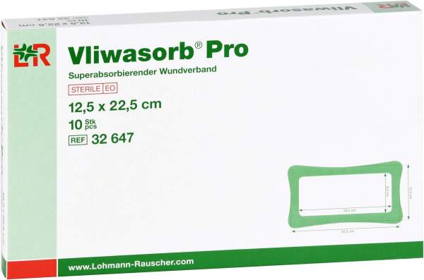 Vliwasorb Pro Suberabsorb.Komp.Steril 12,5x22,5 cm