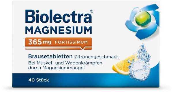 Biolectra Magnesium 365 mg fortissimum Zitronengeschmack 40 Bausetabletten
