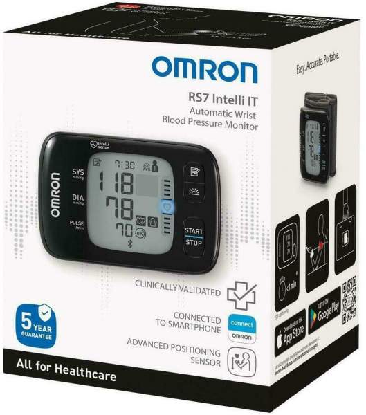 Omron Rs7 Intelli It Handgelenk Blutdruckmessgerät 1 Stück