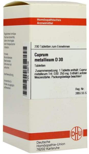 Cuprum Metallicum D30 200 Tabletten
