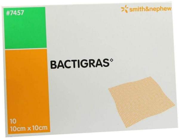 Bactigras Antiseptische Paraffingaze 10 X 10 cm 10 Wundgaze