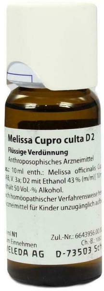 Weleda Melissa Cupro Culta D2 50 ml Dilution