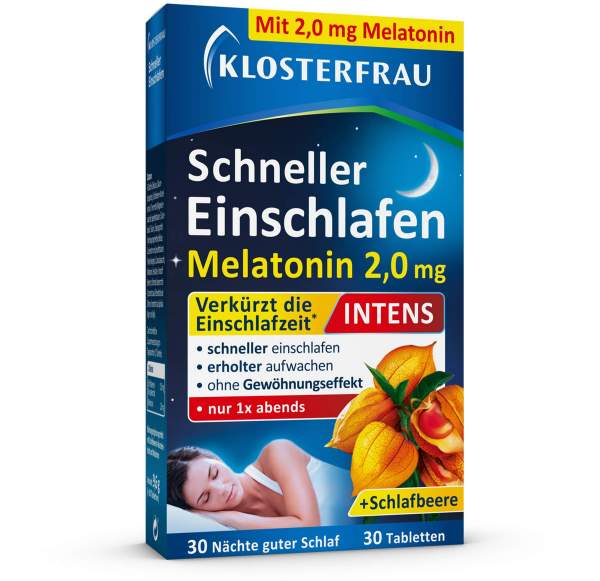 Klosterfrau Schneller Einschlafen Melatonin 2,0 mg 30 Tabletten