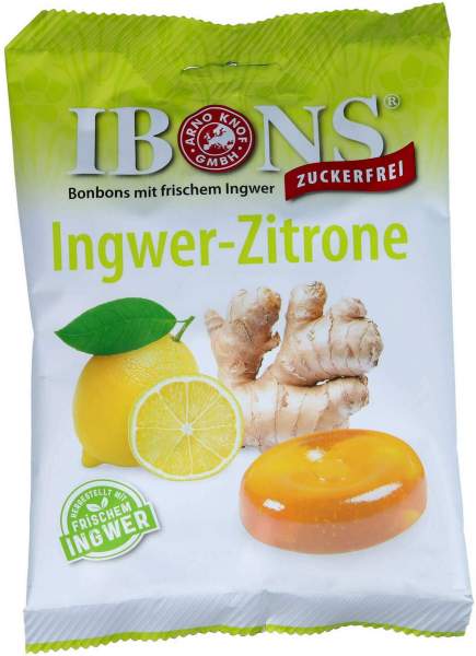 Ibons Ingwer Zitrone o.Zucker Tüte Lutschbonbon 75g
