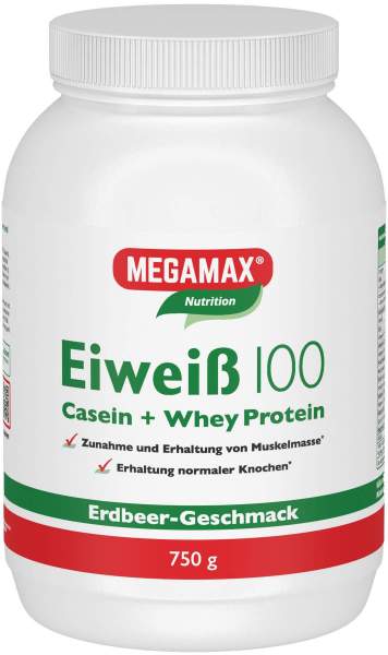 Megamax Eiweiß 100 Erdbeer 750 G Pulver