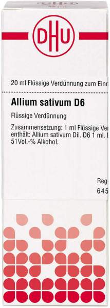 Dhu Allium Sativum D6 Dilution 20 ml