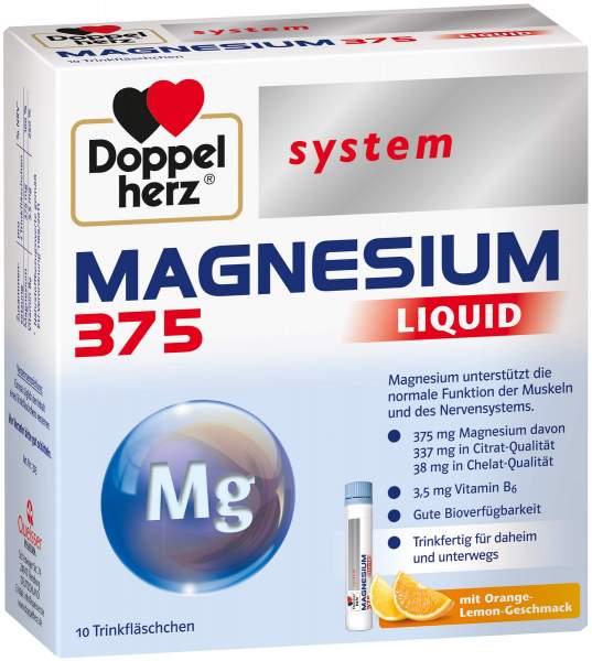 Doppelherz Magnesium 375 Liquid 10 Trinkampullen