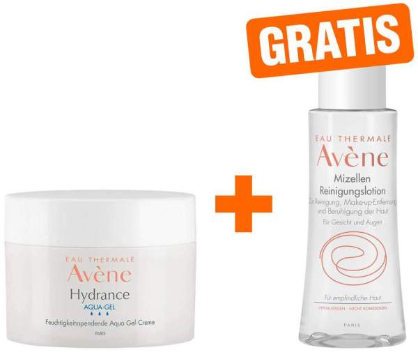 Avene Hydrance Aqua-Gel 50 ml + gratis Mizellen Reinigungslotion 100 ml