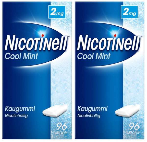 Nicotinell Kaugummi 2 mg Cool Mint 2 x 96 Kaugummis