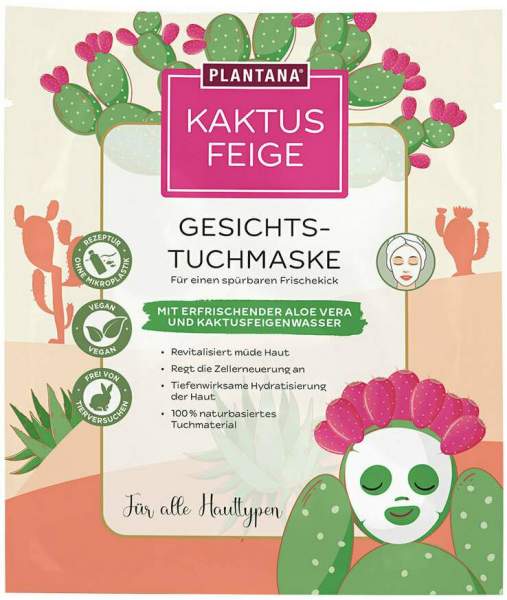 Plantana Kaktusfeige Gesichttuchmaske Mit Aloe Vera