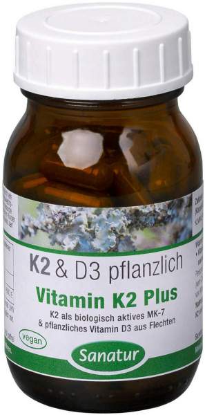 Vitamin K2 MK7 Plus Vitamin D3 Kapseln 90 Stück
