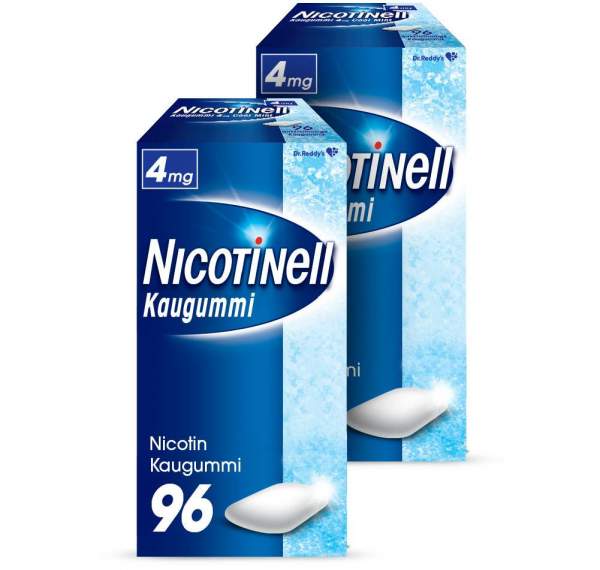 Nicotinell 4 mg Kaugummi Cool Mint 2 x 96 Stück