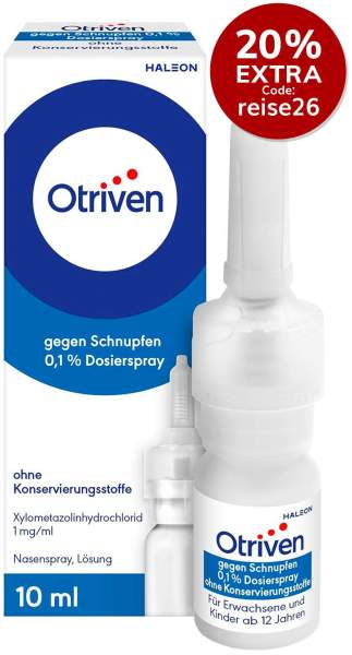 Otriven 0,1 % Dosierspray ohne Konservierungsstoffe 10 ml