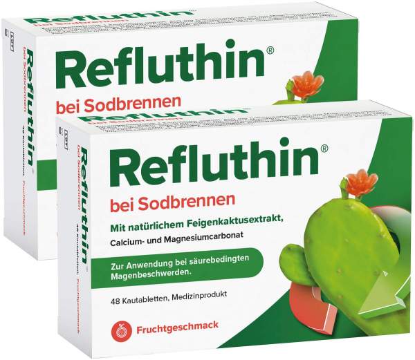 Refluthin Kautabletten Fruchtgeschmack 2 x 48 Stück