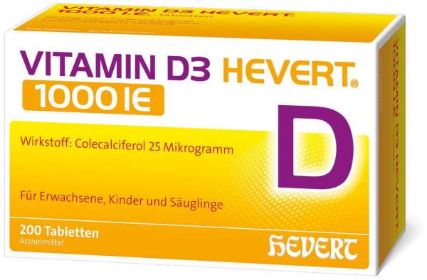 Vitamin D3 Hevert 1000 I.E. 200 Tabletten