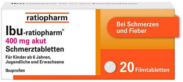 Ibu ratiopharm 400 mg akut 20 Schmerztabletten
