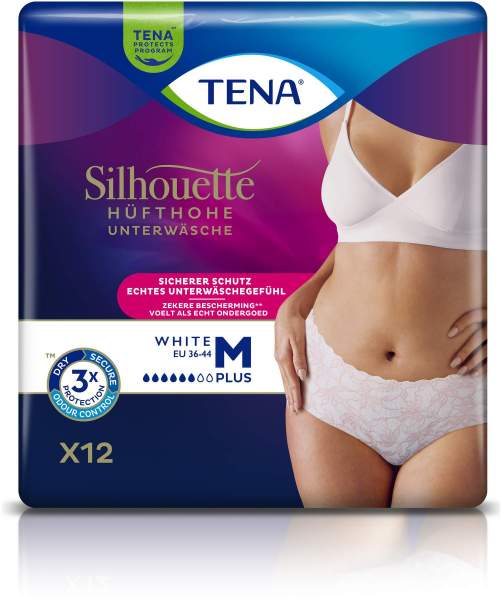 Tena Silhouette Plus M White 12 Inkontinenzhosen