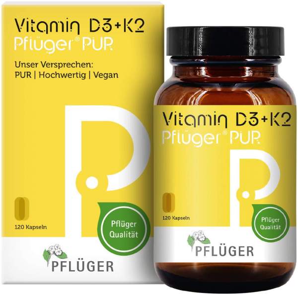 Vitamin D3+K2 Pflüger Pur 120 Kapseln