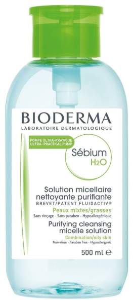 Bioderma Sebium H2o Reinigungslösung in Pump-Flasche 500 ml