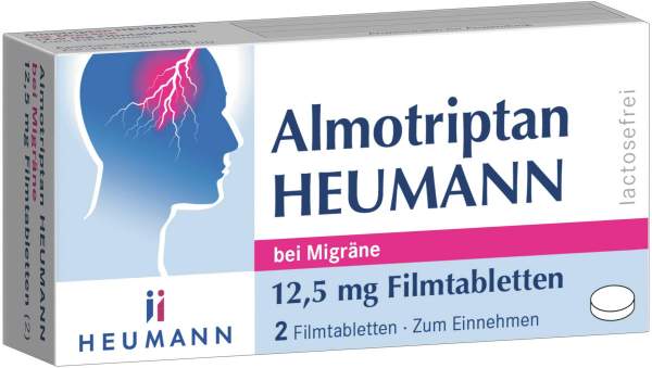 Almotriptan Heumann bei Migräne 12,5 mg 2 Filmtabletten