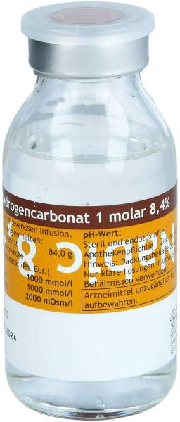 Natrium Hydrogencarbonat 8,4% 1 Mol Glas 20x100 ml Infusionslösung