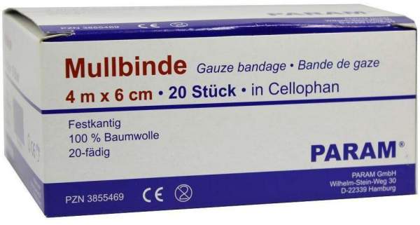 Mullbinden 6cm Mit Cellophan 20 Binden