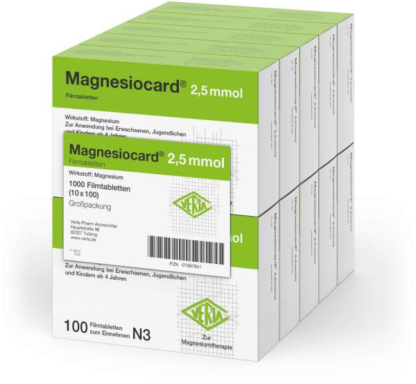 Magnesiocard 2,5 Mmol 10 X 100 Filmtabletten