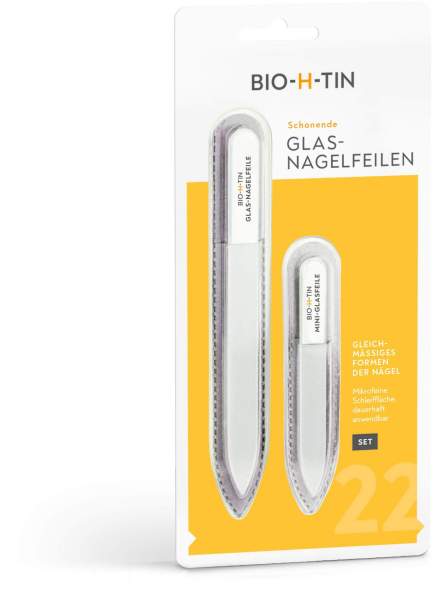 Bio-H-Tin Glas Nagelfeile Set 1 Stück