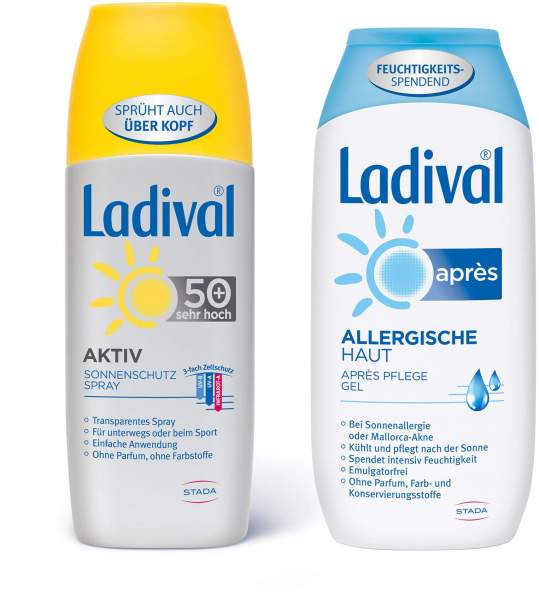Ladival Aktiv Spray LSF 50+ 150 ml + Allergische Haut ApresGel 200 ml