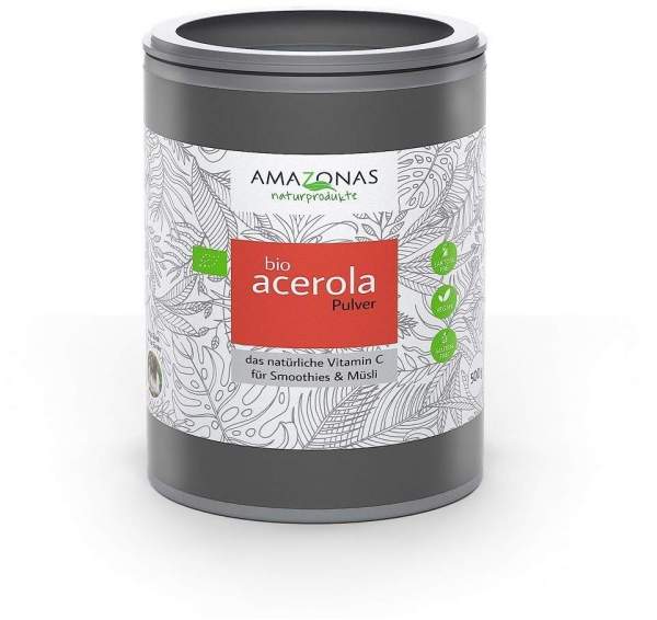 Acerola 100% Bio Pur Natürliches Vitamin C Pulver 500 G Pulver