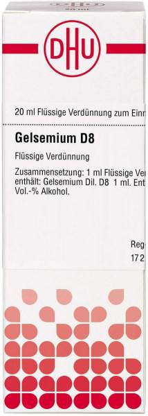 Dhu Gelsemium D8 Dilution 20 ml
