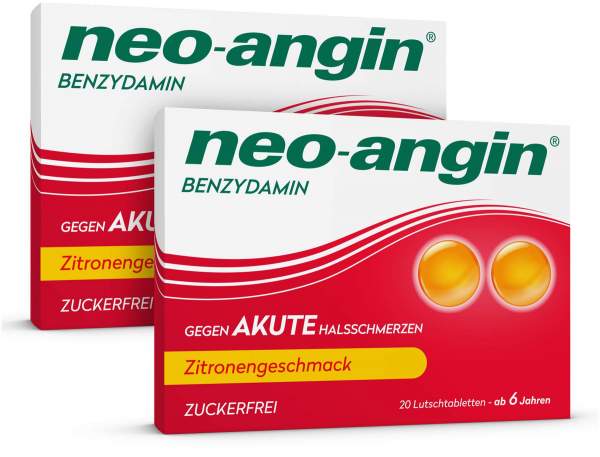 Neo angin Benzydamin Zitrone 2 x 20 Lutschtabletten