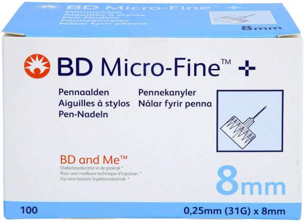 Bd Micro Fine+ 8 Nadeln 0,25 X 8 mm 100 Kanülen