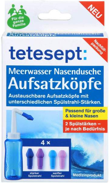 Tetesept Nasendusche Aufsatzköpfe 4 Stück