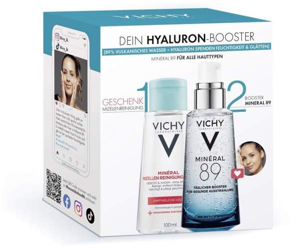 Vichy Mineral 89 Elixier Booster Routineset + gratis Purete Thermale Mineral Mizellen Reinigungsfluid 100 ml