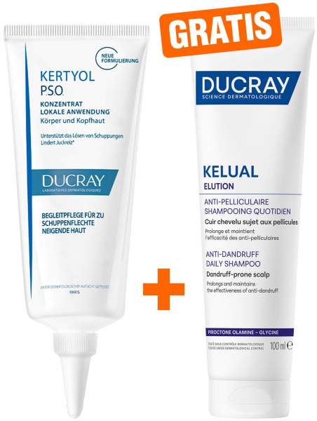 Ducray Kertyol PSO Konzentrat100ml + gratis Ducray Elution ausgl. Shampoo 100 ml