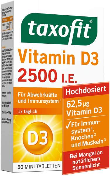 Taxofit Vitamin D3 2500 I.E. 50 Tabletten