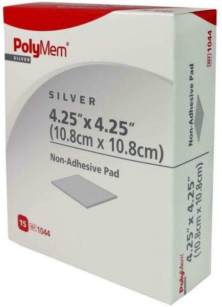 Polymen Wund Pad Silber N.Klebend 10 X 10 cm 15 Stück