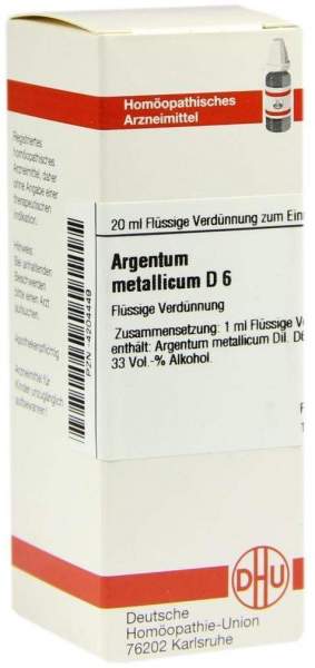 Argentum Metallicum D6 20 ml Dilution