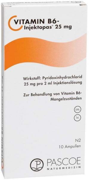 Vitamin B6 Injektopas 25 mg 10 X 2 ml Injektionslösung