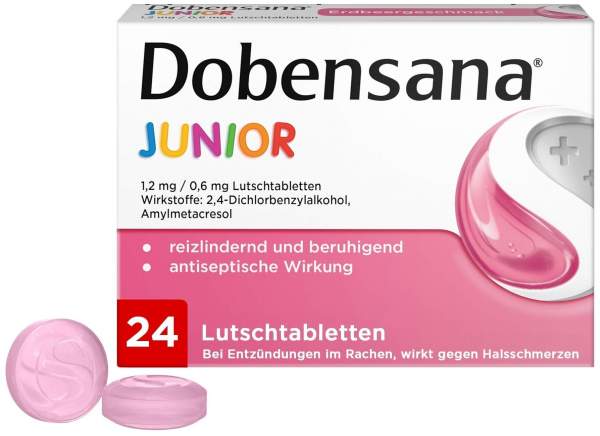 Dobensana Junior Zuckerfrei 1,2 mg und 0,6 mg 24 Lutschtabletten