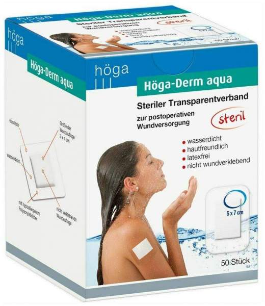 Höga Derm Aqua Transparenter Verband Mit Wundauflage 5 X 7 Cm...