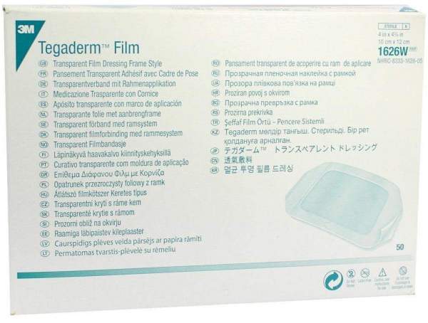 3m Tegaderm Film 10x12cm 1626w Transparentverband Mit Rahmen