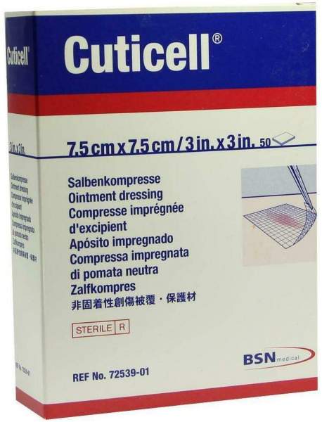 Cuticell 50 Salbenkompressen 7,5 X 7,5 cm
