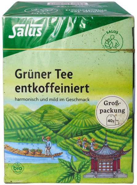 Grüner Tee Entkoffeiniert Bio Salus Filterbeutel 40 Stück