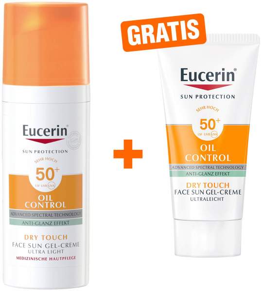 Eucerin Sun Oil Control Face Gel-Creme LSF 50+ 50 ml + gratis Sun Gel-Creme Oil Control 20 ml